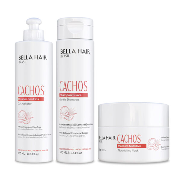 Mascara Nutritiva Cachos Bella Hair Brasil 300g - Imagem 3