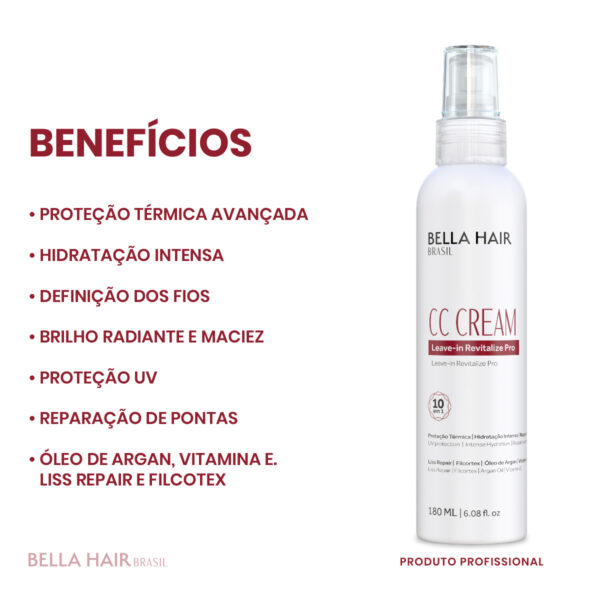 Linha CC Cream, KIT: Sérum e Leave-in Pro, Bella Hair Brasil - Imagem 3